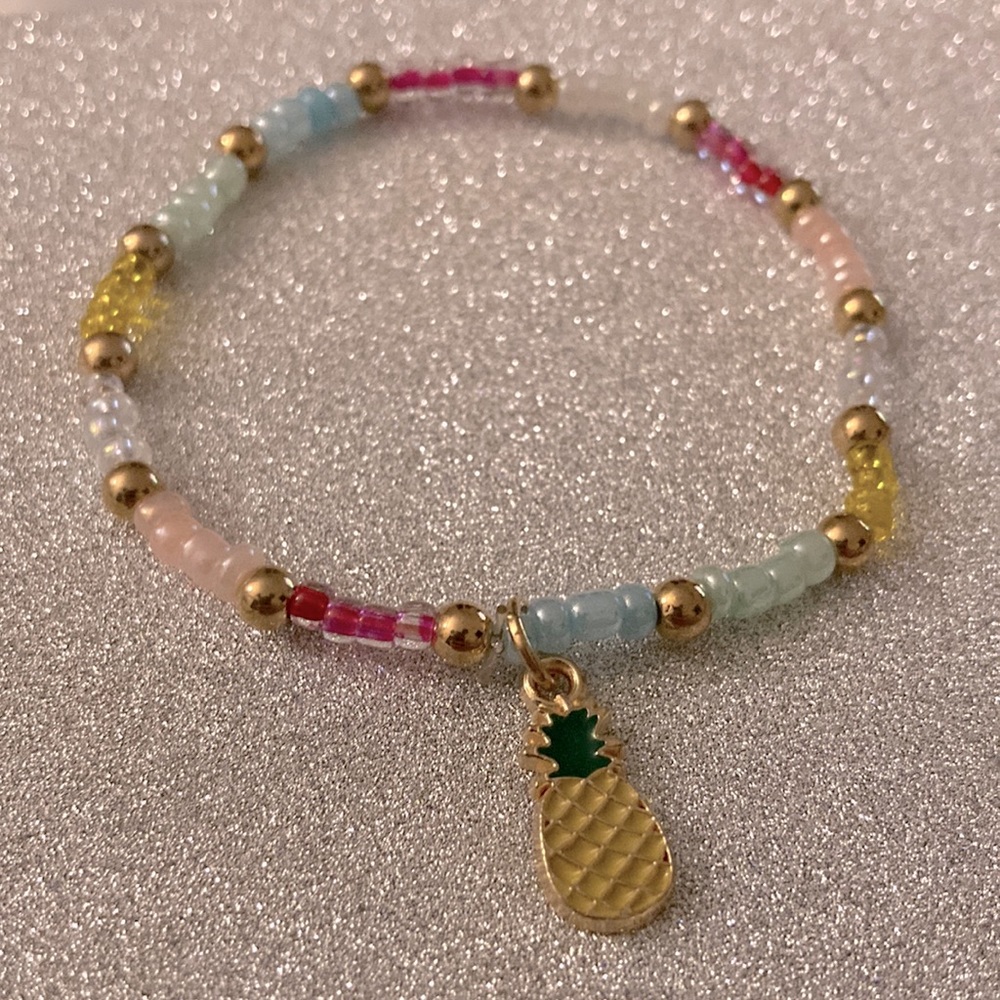 Pineapple charm bracelet